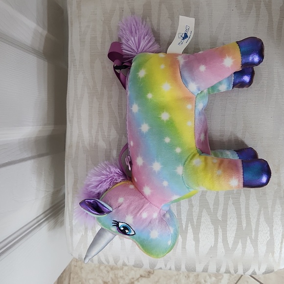 Childrens Unicorn 🦄 Rainbow, Stuffed Animal Purse - Picture 3 of 9